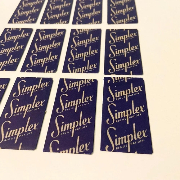 Vintage  Simplex Razor Blades New York USA Lot of 12 - Picture 2 of 12